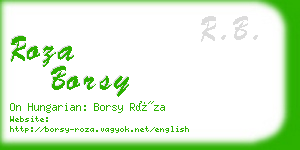 roza borsy business card